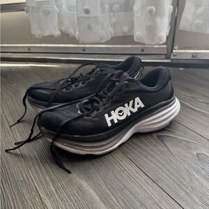 Women’s HOKA Bondi 8 Running Shoes Black/White (US Women’s size 9.5)